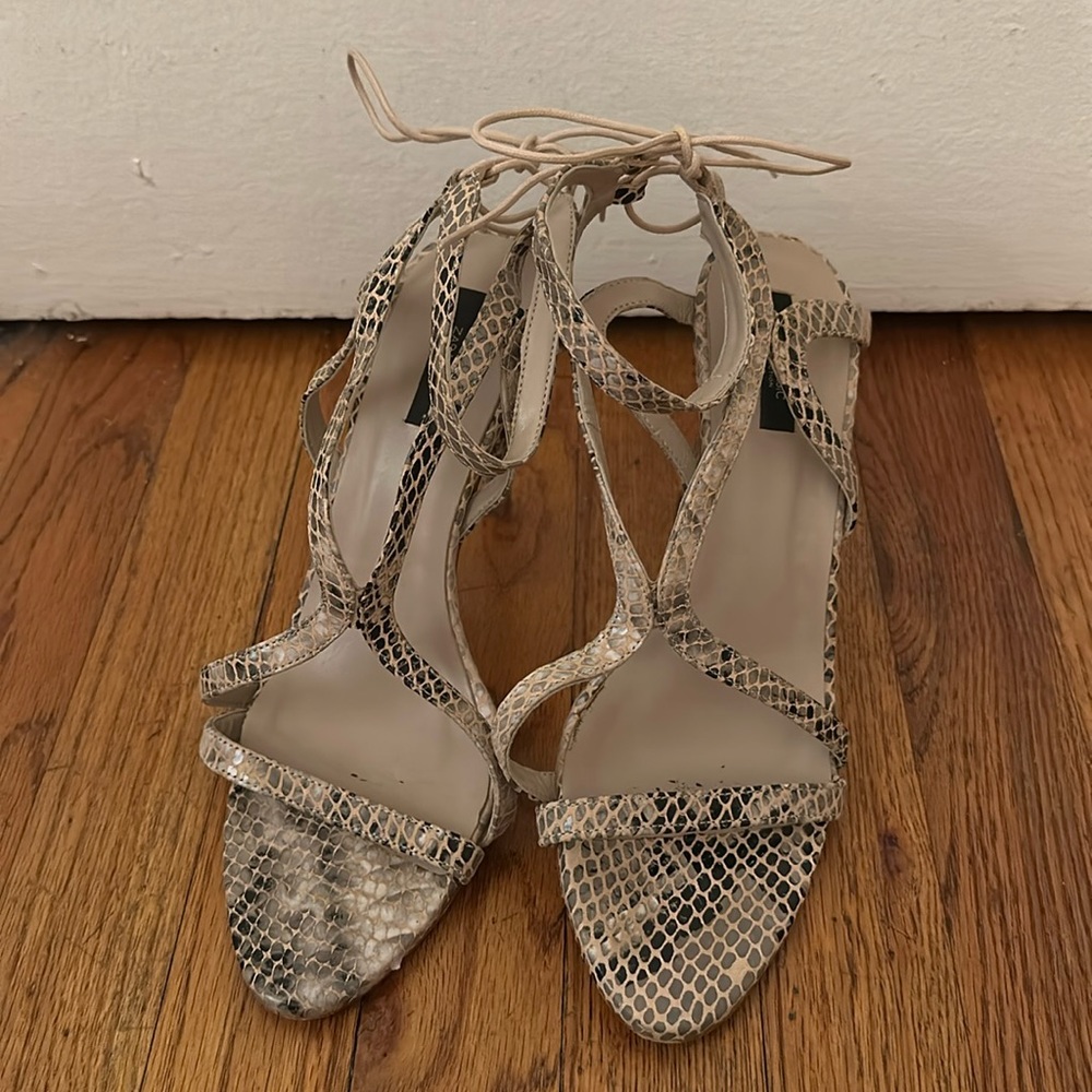 Zara Basic Snakeskin heels